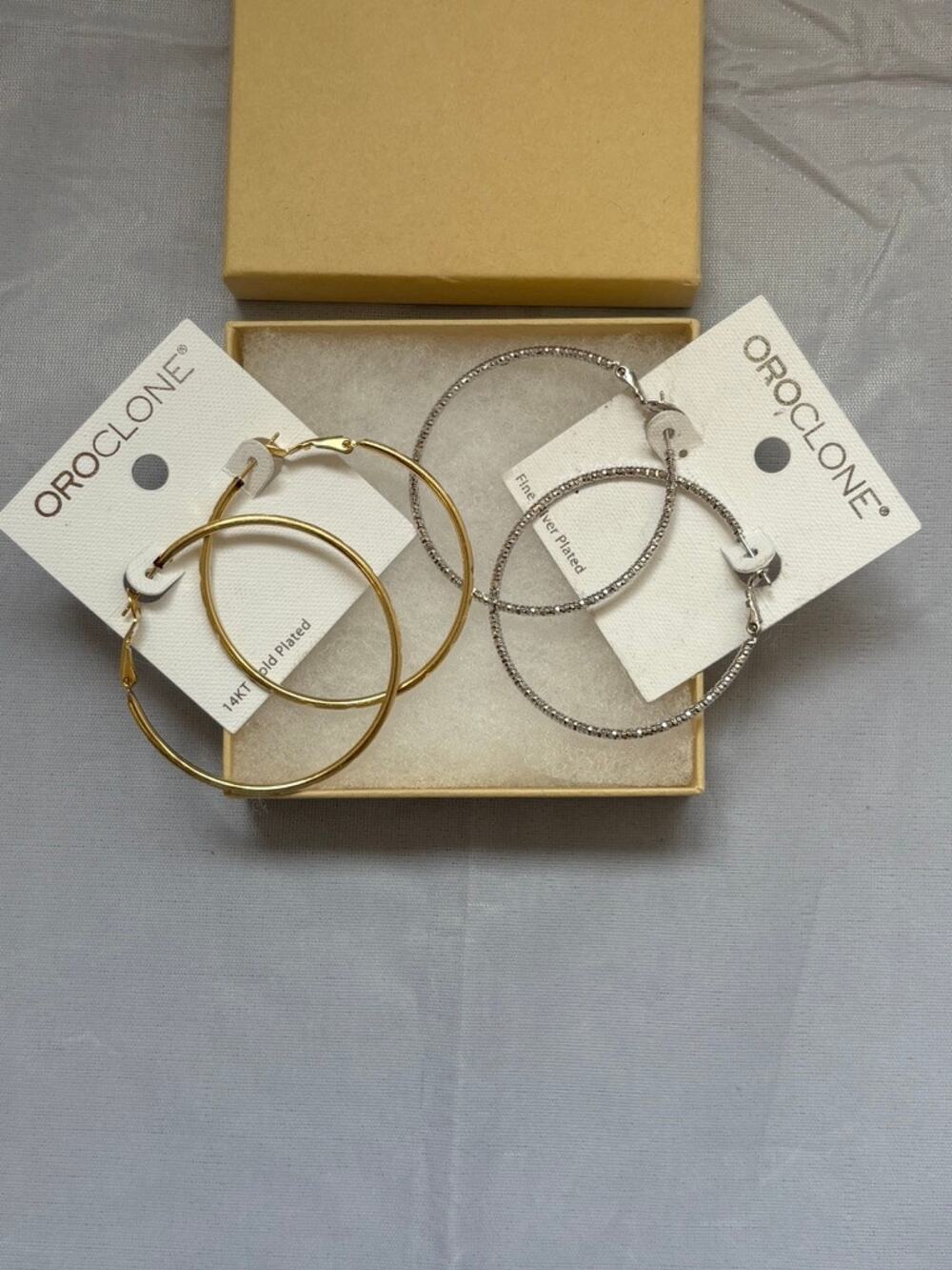 NEW! Earring Bundle - 2 Pair of OroClone Hoop Earrings